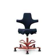 HÅG Capisco 8106 - Sirdal (GU) - Wool - SRD780 Dark blue - Blush Rose - 200 mm (seat height 46-64cm) - Glides thumbnail