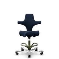 HÅG Capisco 8106 - Sirdal (GU) - Lana - SRD780 Dark blue - Moss Grey - 200 mm (seat height 46-64cm) - Hard castors for soft floors thumbnail