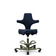 HÅG Capisco 8106 - Sirdal (GU) - Wool - SRD780 Dark blue - Moss Grey - 265 mm (seat height 53-79cm) - Hard castors for soft floors thumbnail