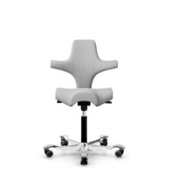 HÅG Capisco 8106 - Steelcut Trio 3 (Kvadrat) - Wool / Polyamide - STT133 - Light grey - Black - 200 mm (seat height 46-64cm) - Hard castors for soft floors thumbnail