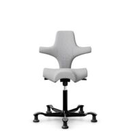 HÅG Capisco 8106 - Steelcut Trio 3 (Kvadrat) - Wool / Polyamide - STT133 - Light grey - Black - 265 mm (seat height 53-79cm) - Glides thumbnail