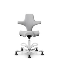 HÅG Capisco 8106 - Steelcut Trio 3 (Kvadrat) - Lana / Poliamida - STT133 - Light grey - White - 265 mm (seat height 53-79cm) - Glides thumbnail