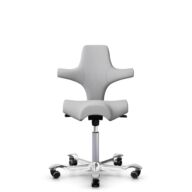 HÅG Capisco 8106 - Steelcut Trio 3 (Kvadrat) - Laine / Polyamide - STT133 - Argent - 150 mm (hauteur d’assise 40–55 cm) - Roues dures pour sols souples thumbnail