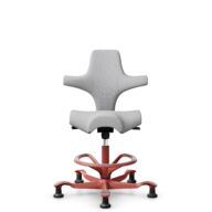 HÅG Capisco 8106 - Steelcut Trio 3 (Kvadrat) - Wool / Polyamide - STT133 - Light grey - Blush Rose - 200 mm (seat height 46-64cm) - Glides thumbnail