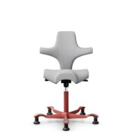 HÅG Capisco 8106 - Steelcut Trio 3 (Kvadrat) - Laine / Polyamide - STT133 - Light grey - Blush Rose - 265 mm (hauteur d’assise 53–79 cm) - Patins thumbnail