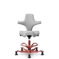 HÅG Capisco 8106 - Steelcut Trio 3 (Kvadrat) - Wool / Polyamide - STT133 - Light grey - Blush Rose - 265 mm (seat height 53-79cm) - Glides thumbnail