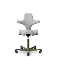 HÅG Capisco 8106 - Steelcut Trio 3 (Kvadrat) - Laine / Polyamide - STT133 - Moss Grey - 200 mm (hauteur d’assise 46–64 cm) - Roues souples pour sols durs thumbnail