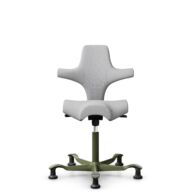 HÅG Capisco 8106 - Steelcut Trio 3 (Kvadrat) - Laine / Polyamide - STT133 - Light grey - Moss Grey - 200 mm (hauteur d’assise 46–64 cm) - Patins thumbnail
