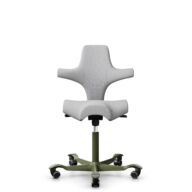 HÅG Capisco 8106 - Steelcut Trio 3 (Kvadrat) - Lana / Poliamida - STT133 - Light grey - Moss Grey - 265 mm (seat height 53-79cm) - Hard castors for soft floors thumbnail