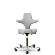 HÅG Capisco 8106 - Steelcut Trio 3 (Kvadrat) - Wool / Polyamide - STT133 - Light grey - Moss Grey - 265 mm (seat height 53-79cm) - Hard castors for soft floors thumbnail