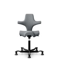 HÅG Capisco 8106 - Steelcut Trio 3 (Kvadrat) - Wool / Polyamide - STT153 - Grey - Black - 150mm (seat height 40–55cm) - Glides thumbnail