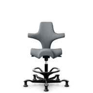 HÅG Capisco 8106 - Steelcut Trio 3 (Kvadrat) - Laine / Polyamide - STT153 - Noir - 265 mm (hauteur d’assise 53–79 cm) - Patins thumbnail