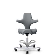 HÅG Capisco 8106 - Steelcut Trio 3 (Kvadrat) - Laine / Polyamide - STT153 - Argent - 200 mm (hauteur d’assise 46–64 cm) - Roues dures pour sols souples thumbnail