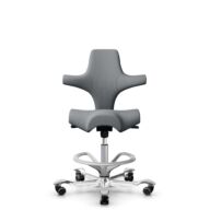 HÅG Capisco 8106 - Steelcut Trio 3 (Kvadrat) - Lana / Poliamida - STT153 - Grey - Silver - 200 mm (seat height 46-64cm) - Hard castors for soft floors thumbnail