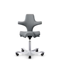 HÅG Capisco 8106 - Steelcut Trio 3 (Kvadrat) - Wol / Polyamide - STT153 - Grey - Framekleur - Zilver - Gasveer - 200 mm (Zithoogte 46-64cm) - Vloercontact - Zachte wielen t.b.v. harde vloeren - Voetenring - Nee, geen voetenring - Voetster - Nee, voetst... thumbnail