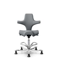 HÅG Capisco 8106 - Steelcut Trio 3 (Kvadrat) - Wolle / Polyamid - STT153 - Grey - Silber - 265 mm (Sitzhöhe 53-79cm) - Bodengleiter thumbnail