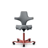 HÅG Capisco 8106 - Steelcut Trio 3 (Kvadrat) - Wool / Polyamide - STT153 - Grey - Blush Rose - 200 mm (seat height 46-64cm) - Hard castors for soft floors thumbnail