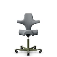 HÅG Capisco 8106 - Steelcut Trio 3 (Kvadrat) - Wolle / Polyamid - STT153 - Grey - Moss Grey - 150mm (Sitzhöhe 40-55cm) - Harte Rollen für weiche Böden thumbnail