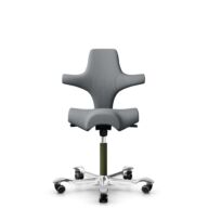 HÅG Capisco 8106 - Steelcut Trio 3 (Kvadrat) - Wolle / Polyamid - STT153 - Grey - Moss Grey - 150mm (Sitzhöhe 40-55cm) - Harte Rollen für weiche Böden thumbnail