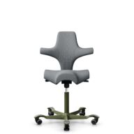 HÅG Capisco 8106 - Steelcut Trio 3 (Kvadrat) - Laine / Polyamide - STT153 - Grey - Moss Grey - 200 mm (hauteur d’assise 46–64 cm) - Roues dures pour sols souples thumbnail