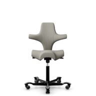 HÅG Capisco 8106 - Steelcut Trio 3 (Kvadrat) - Laine / Polyamide - STT253 - Noir - 265 mm (hauteur d’assise 53–79 cm) - Roues souples pour sols durs thumbnail