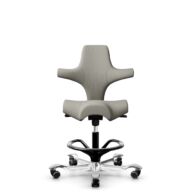 HÅG Capisco 8106 - Steelcut Trio 3 (Kvadrat) - Laine / Polyamide - STT253 - Beige-grey - Noir - 265 mm (hauteur d’assise 53–79 cm) - Roues souples pour sols durs thumbnail