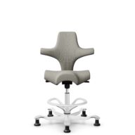 HÅG Capisco 8106 - Steelcut Trio 3 (Kvadrat) - Wool / Polyamide - STT253 - Beige-grey - White - 265 mm (seat height 53-79cm) - Glides thumbnail
