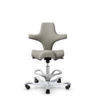 HÅG Capisco 8106 - Steelcut Trio 3 (Kvadrat) - Wol / Polyamide - STT253 - Beige-grey - Framekleur - Zilver - Gasveer - 265 mm (Zithoogte 53-79cm) - Vloercontact - Zachte wielen t.b.v. harde vloeren - Voetenring - Ja, in framekleur - Voetster - Nee, voe... thumbnail