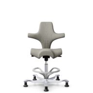 HÅG Capisco 8106 - Steelcut Trio 3 (Kvadrat) - Laine / Polyamide - STT253 - Beige-grey - Argent - 265 mm (hauteur d’assise 53–79 cm) - Patins thumbnail