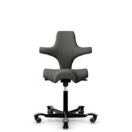HÅG Capisco 8106 - Steelcut Trio 3 (Kvadrat) - Lana / Poliamida - STT383 - Charcoal - Black - 265 mm (seat height 53-79cm) - Hard castors for soft floors thumbnail
