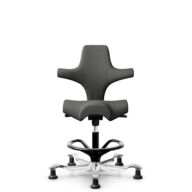 HÅG Capisco 8106 - Steelcut Trio 3 (Kvadrat) - Wool / Polyamide - STT383 - Charcoal - Black - 265 mm (seat height 53-79cm) - Glides thumbnail