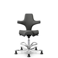 HÅG Capisco 8106 - Steelcut Trio 3 (Kvadrat) - Wool / Polyamide - STT383 - Charcoal - Silver - 200 mm (seat height 46-64cm) - Glides thumbnail