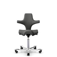 HÅG Capisco 8106 - Steelcut Trio 3 (Kvadrat) - Wol / Polyamide - STT383 - Charcoal - Framekleur - Zilver - Gasveer - 265 mm (Zithoogte 53-79cm) - Vloercontact - Zachte wielen t.b.v. harde vloeren - Voetenring - Nee, geen voetenring - Voetster - Ja, voe... thumbnail