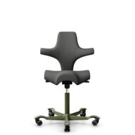 HÅG Capisco 8106 - Steelcut Trio 3 (Kvadrat) - Wool / Polyamide - STT383 - Charcoal - Moss Grey - 200 mm (seat height 46-64cm) - Hard castors for soft floors thumbnail