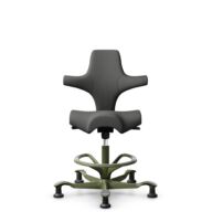 HÅG Capisco 8106 - Steelcut Trio 3 (Kvadrat) - Wolle / Polyamid - STT383 - Charcoal - Moss Grey - 200 mm (Sitzhöhe 46-64cm) - Bodengleiter thumbnail
