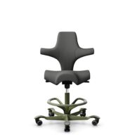 HÅG Capisco 8106 - Steelcut Trio 3 (Kvadrat) - Wolle / Polyamid - STT383 - Charcoal - Moss Grey - 265 mm (Sitzhöhe 53-79cm) - Harte Rollen für weiche Böden thumbnail