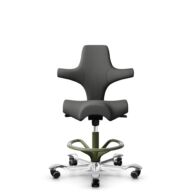 HÅG Capisco 8106 - Steelcut Trio 3 (Kvadrat) - Lana / Poliamida - STT383 - Charcoal - Moss Grey - 265 mm (seat height 53-79cm) - Soft castors for hard floors thumbnail