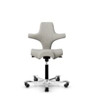HÅG Capisco 8106 - Steelcut Trio 3 (Kvadrat) - Wool / Polyamide - STT213 - Light beige - Black - 265 mm (seat height 53-79cm) - Hard castors for soft floors thumbnail