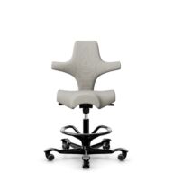 HÅG Capisco 8106 - Steelcut Trio 3 (Kvadrat) - Wool / Polyamide - STT213 - Light beige - Black - 265 mm (seat height 53-79cm) - Soft castors for hard floors thumbnail