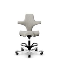 HÅG Capisco 8106 - Steelcut Trio 3 (Kvadrat) - Wol / Polyamide - STT213 - Light beige - Zwart - 265 mm (Zithoogte 53-79cm) - Zachte wielen t.b.v. harde vloeren thumbnail