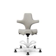 HÅG Capisco 8106 - Steelcut Trio 3 (Kvadrat) - Laine / Polyamide - STT213 - Light beige - Blanc - 265 mm (hauteur d’assise 53–79 cm) - Patins thumbnail
