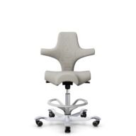 HÅG Capisco 8106 - Steelcut Trio 3 (Kvadrat) - Wool / Polyamide - STT213 - Light beige - Silver - 200 mm (seat height 46-64cm) - Soft castors for hard floors thumbnail