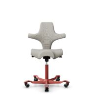 HÅG Capisco 8106 - Steelcut Trio 3 (Kvadrat) - Wool / Polyamide - STT213 - Light beige - Blush Rose - 150mm (seat height 40–55cm) - Hard castors for soft floors thumbnail