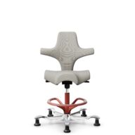 HÅG Capisco 8106 - Steelcut Trio 3 (Kvadrat) - Wool / Polyamide - STT213 - Light beige - Blush Rose - 265 mm (seat height 53-79cm) - Glides thumbnail