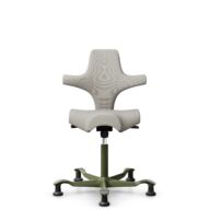 HÅG Capisco 8106 - Steelcut Trio 3 (Kvadrat) - Wool / Polyamide - STT213 - Light beige - Moss Grey - 150mm (seat height 40–55cm) - Glides thumbnail