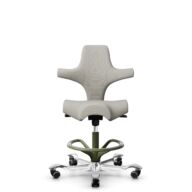 HÅG Capisco 8106 - Steelcut Trio 3 (Kvadrat) - Laine / Polyamide - STT213 - Light beige - Moss Grey - 200 mm (hauteur d’assise 46–64 cm) - Roues souples pour sols durs thumbnail
