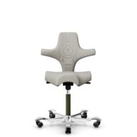 HÅG Capisco 8106 - Steelcut Trio 3 (Kvadrat) - Wool / Polyamide - STT213 - Light beige - Moss Grey - 265 mm (seat height 53-79cm) - Hard castors for soft floors thumbnail