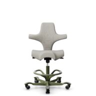 HÅG Capisco 8106 - Steelcut Trio 3 (Kvadrat) - Lana / Poliamida - STT213 - Light beige - Moss Grey - 265 mm (seat height 53-79cm) - Hard castors for soft floors thumbnail