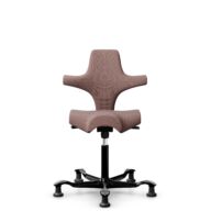 HÅG Capisco 8106 - Steelcut Trio 3 (Kvadrat) - Lana / Poliamida - STT645 - Dusty red - Black - 150mm (seat height 40–55cm) - Glides thumbnail