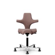 HÅG Capisco 8106 - Steelcut Trio 3 (Kvadrat) - Laine / Polyamide - STT645 - Dusty red - Noir - 200 mm (hauteur d’assise 46–64 cm) - Patins thumbnail